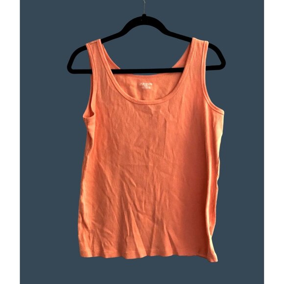 ST. JOHN BAY- WOMENS ORANGE COTTON TANK TOP SIZE X-LARGE - Picture 1 of 6
